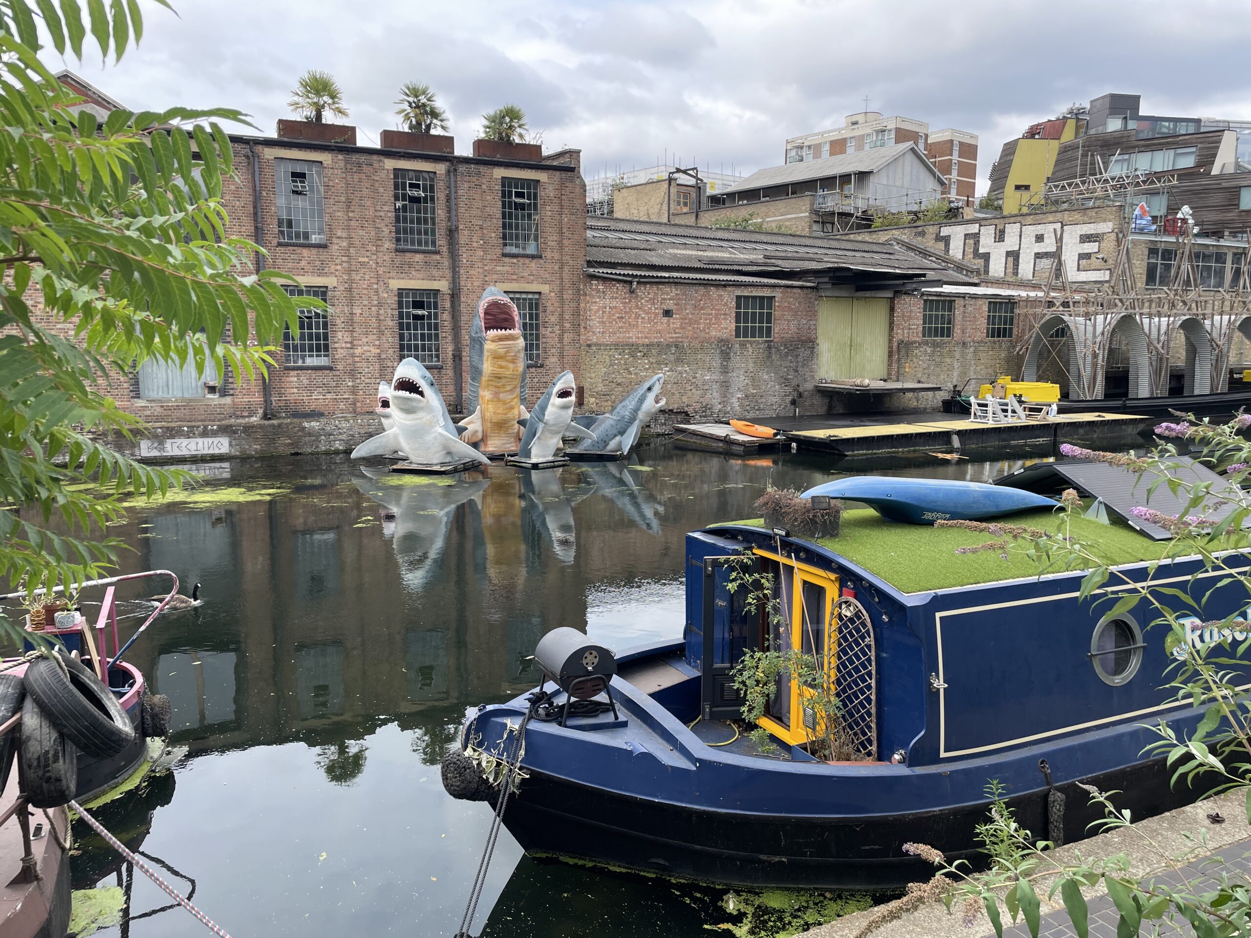 Hackney’s Canal Sharks: The History of Hoxton Docks’ Famous Installation